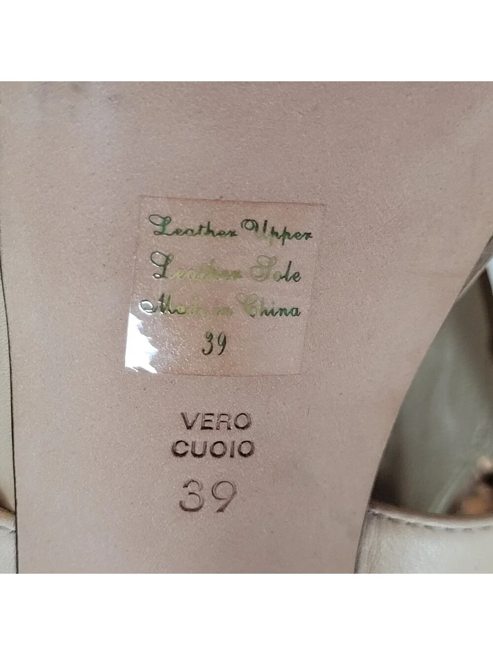 Jean-Michel Cazabat Women's EU 39 US 8.5 Nude Leather Crystal Embellished Heels
